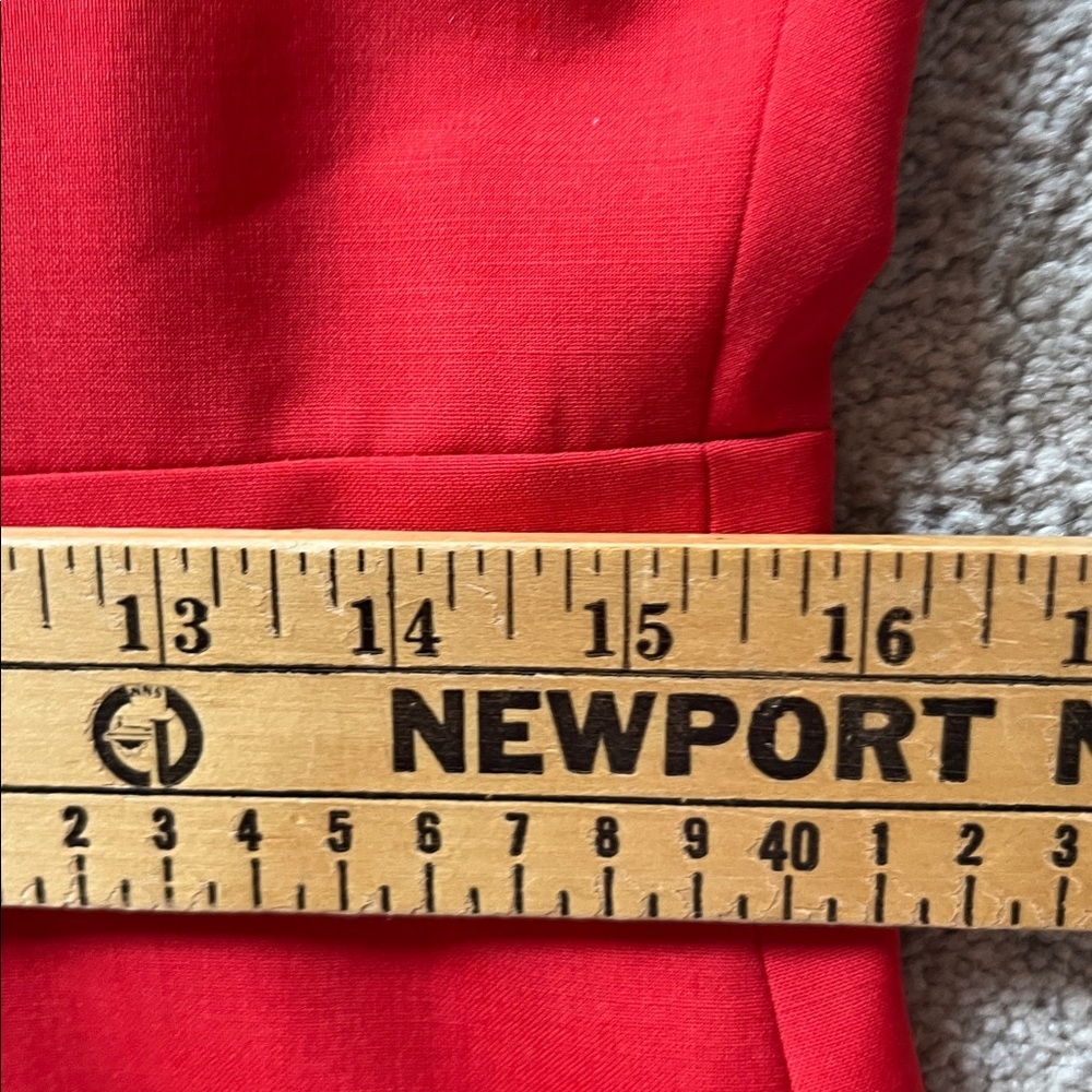 Red Cap-Sleeve Sheath Dress - Picture 11 of 11